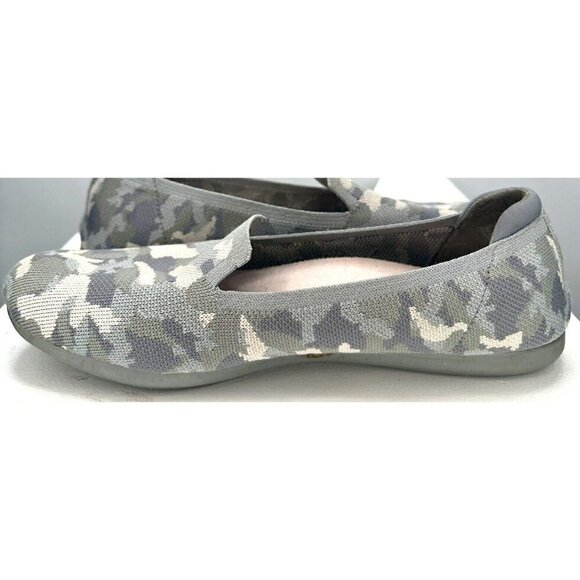 Clarks Cloudsteppers Women 9 Carly Dream Slip On Flats Khaki Camo Loafers Knit - Picture 7 of 12